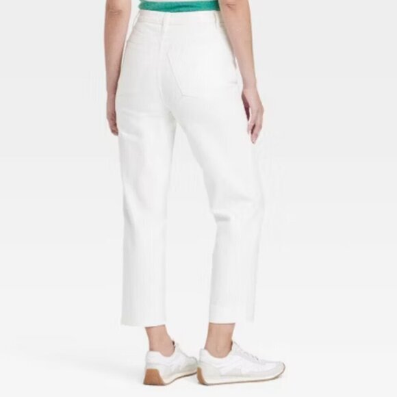 UNIVERSAL THREAD High Rise White Cropped Denim Jeans Sz 12 - Picture 2 of 13